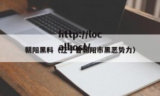 朝阳黑料（辽宁省朝阳市黑恶势力）